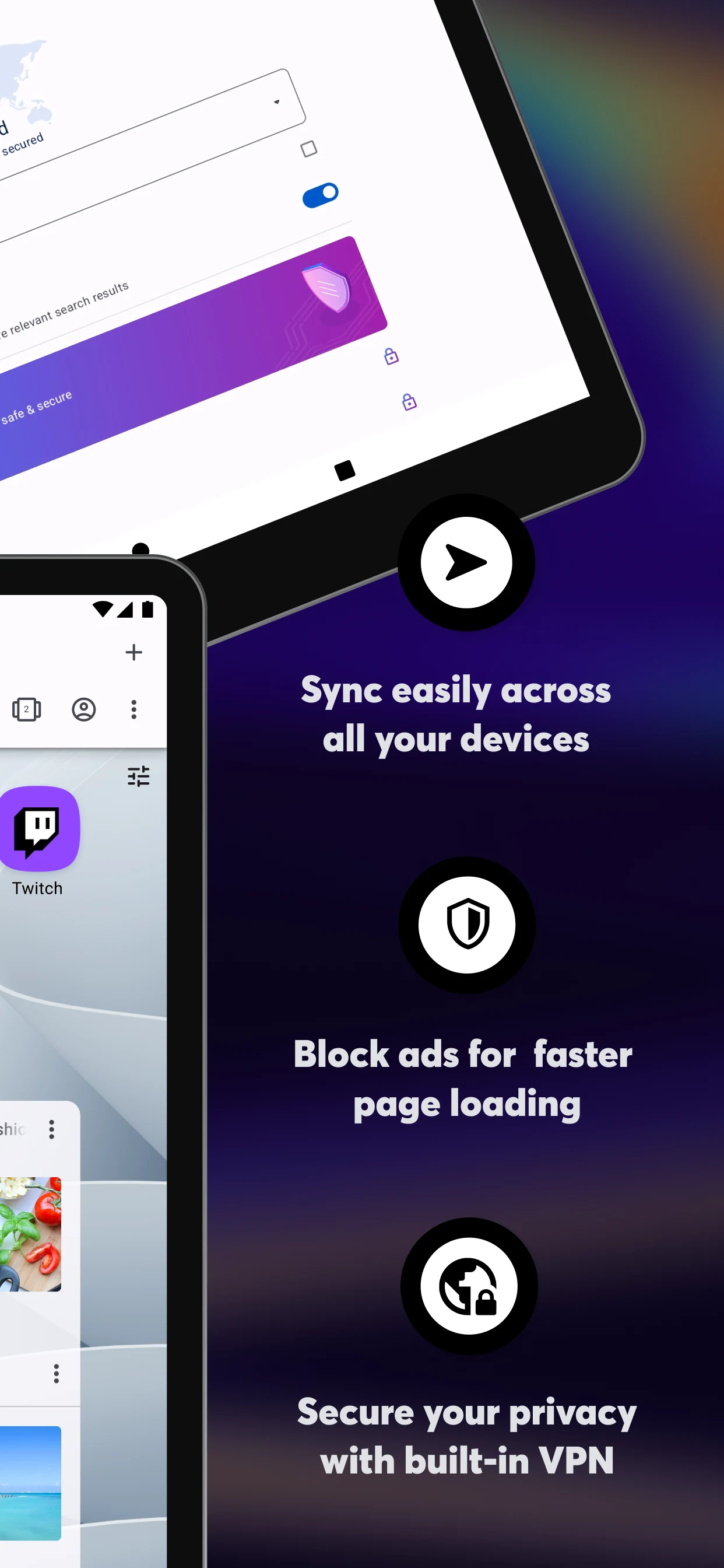 Opera browser beta with AI screenshot